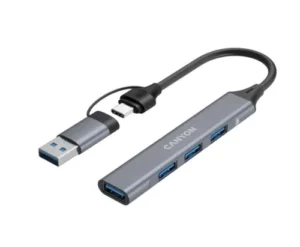 Hub Canyon DS-02, 1 x USB-A 3.0, 3 x USB-A 2.0 (Gri) — 42,99 lei la evoMAG