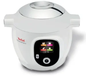 Multicooker Tefal Cook4Me CY851130, Inteligent, Gatire sub presiune, 6 moduri de gatit, instructiuni pas cu pas, rapid si usor, 150 de retete, capacitate 6L, Alb — 876,99 lei la evoMAG