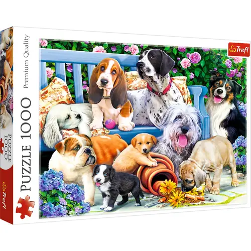 Puzzle Trefl - Caini pe banca 1000 de piese
